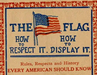 A vintage American flag etiquette pamphlet
