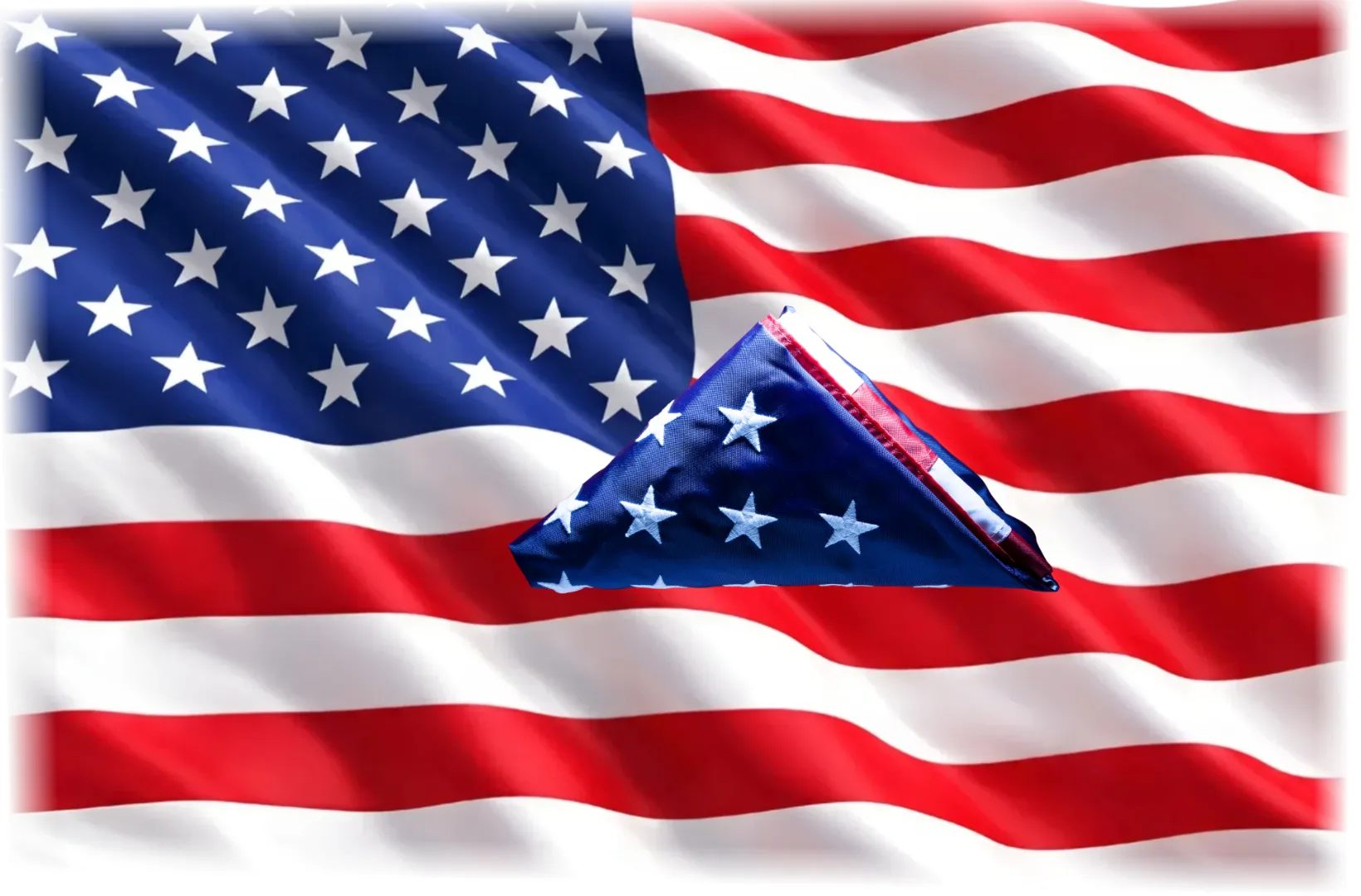 Folded American flag